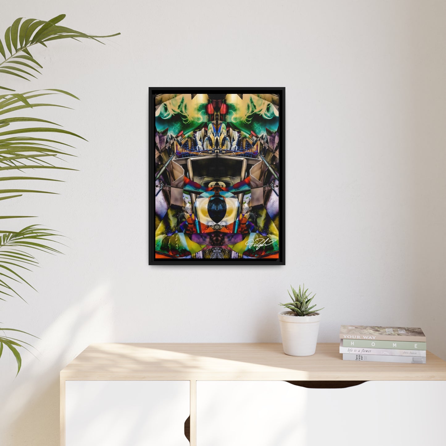 Buddha Does Dishes :: Matte Canvas, Black Frame