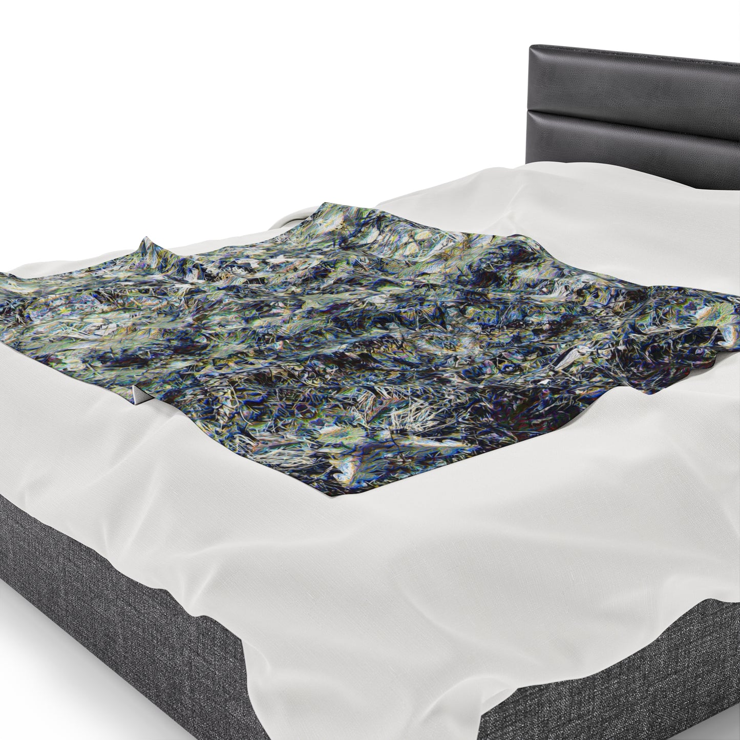 Fall of the Leaf Gods :: Grey :: Velveteen Plush Blanket