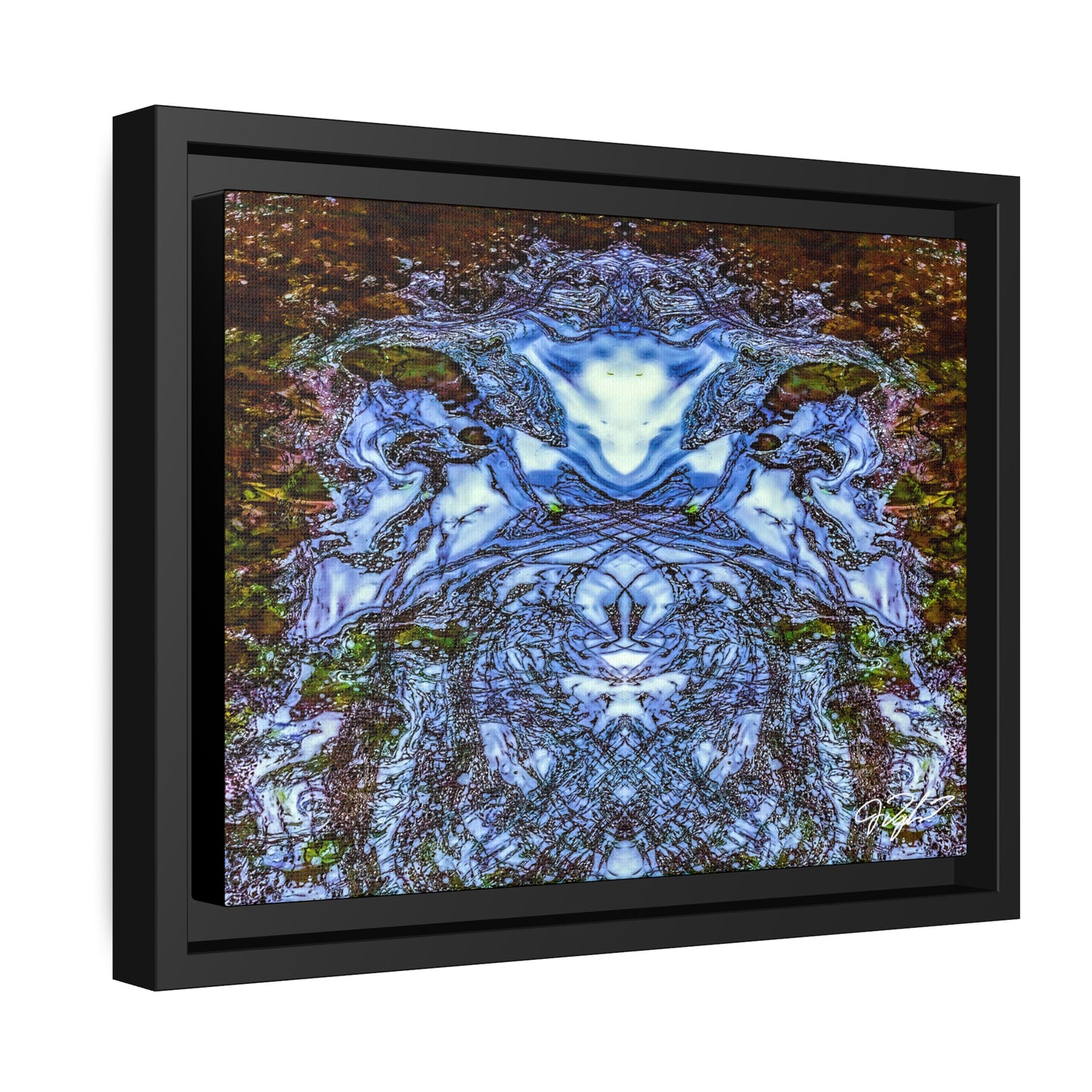 Foam Hearts Ripple :: Matte Canvas, Black Frame
