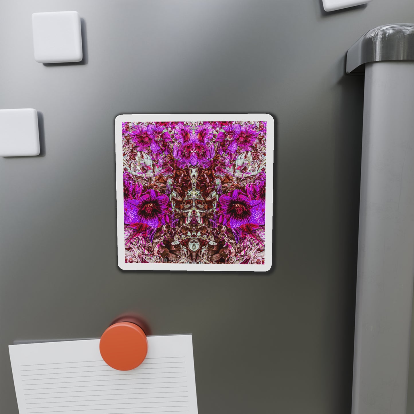 Darth Flower Power :: Pink :: Die-Cut Magnets