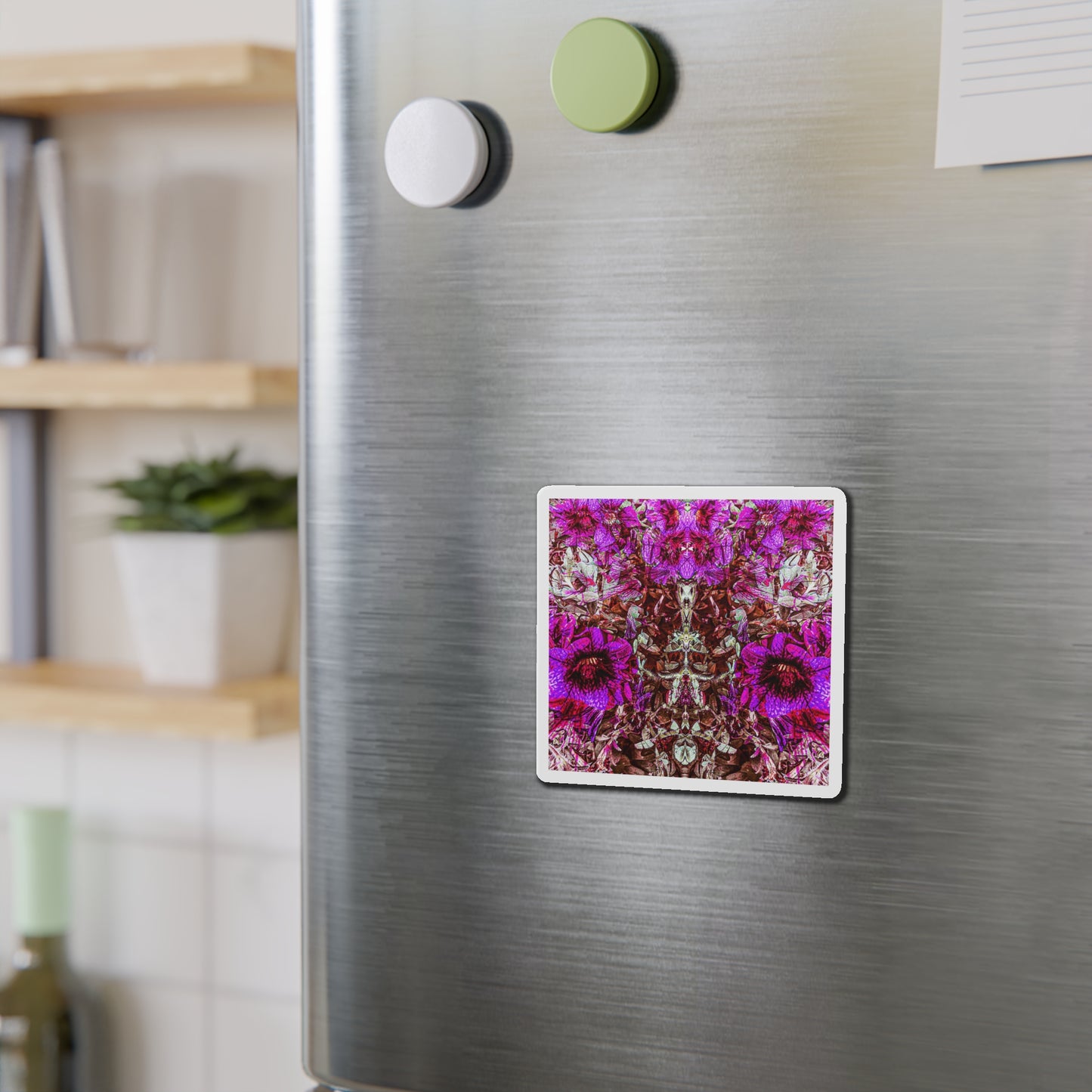 Darth Flower Power :: Pink :: Die-Cut Magnets