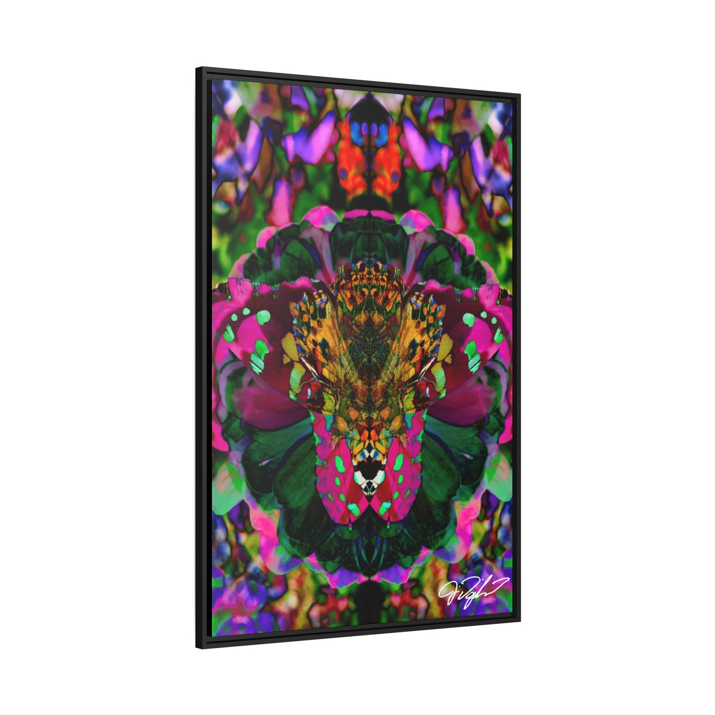 Butterfly Crowns of Aliens :: Matte Canvas, Black Frame