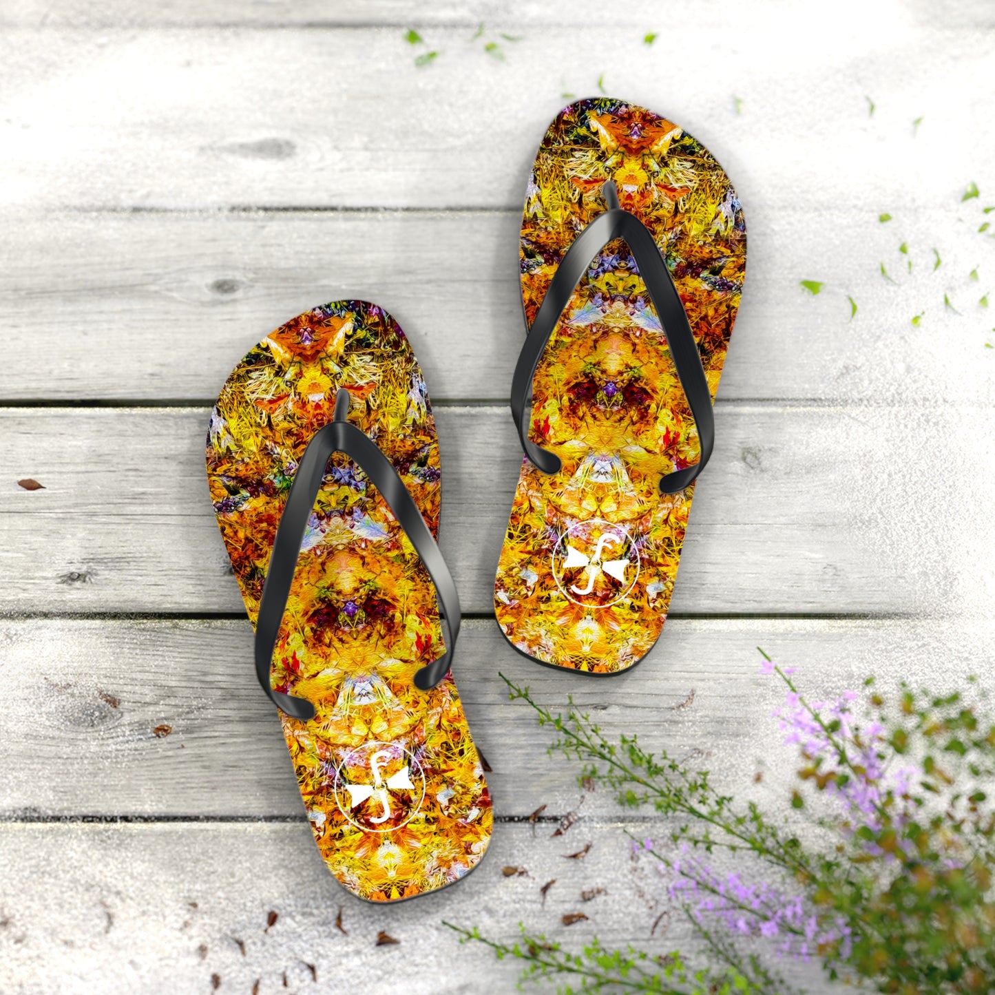 Fall of the Leaf Gods :: Orange :: Flip Flops