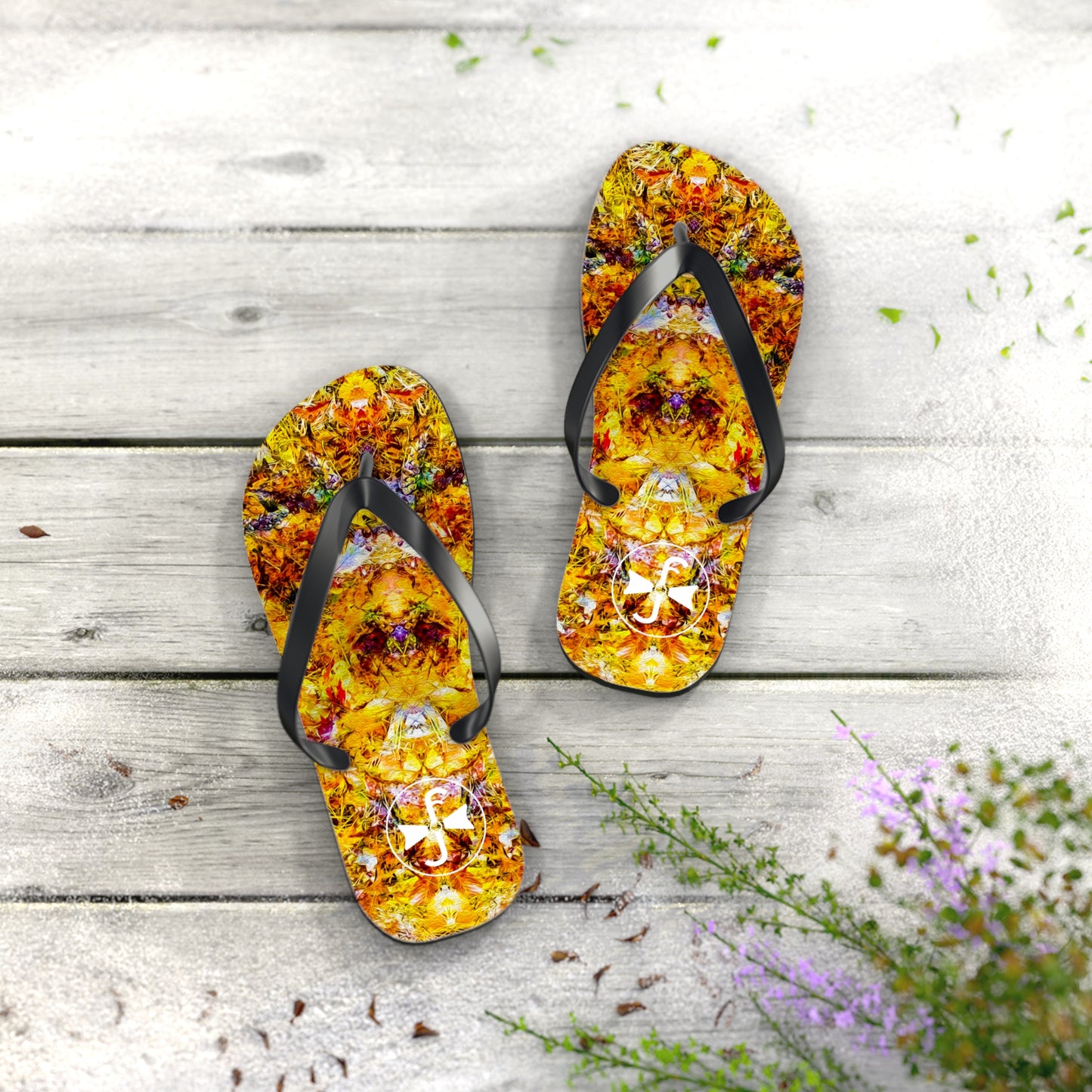 Fall of the Leaf Gods :: Orange :: Flip Flops