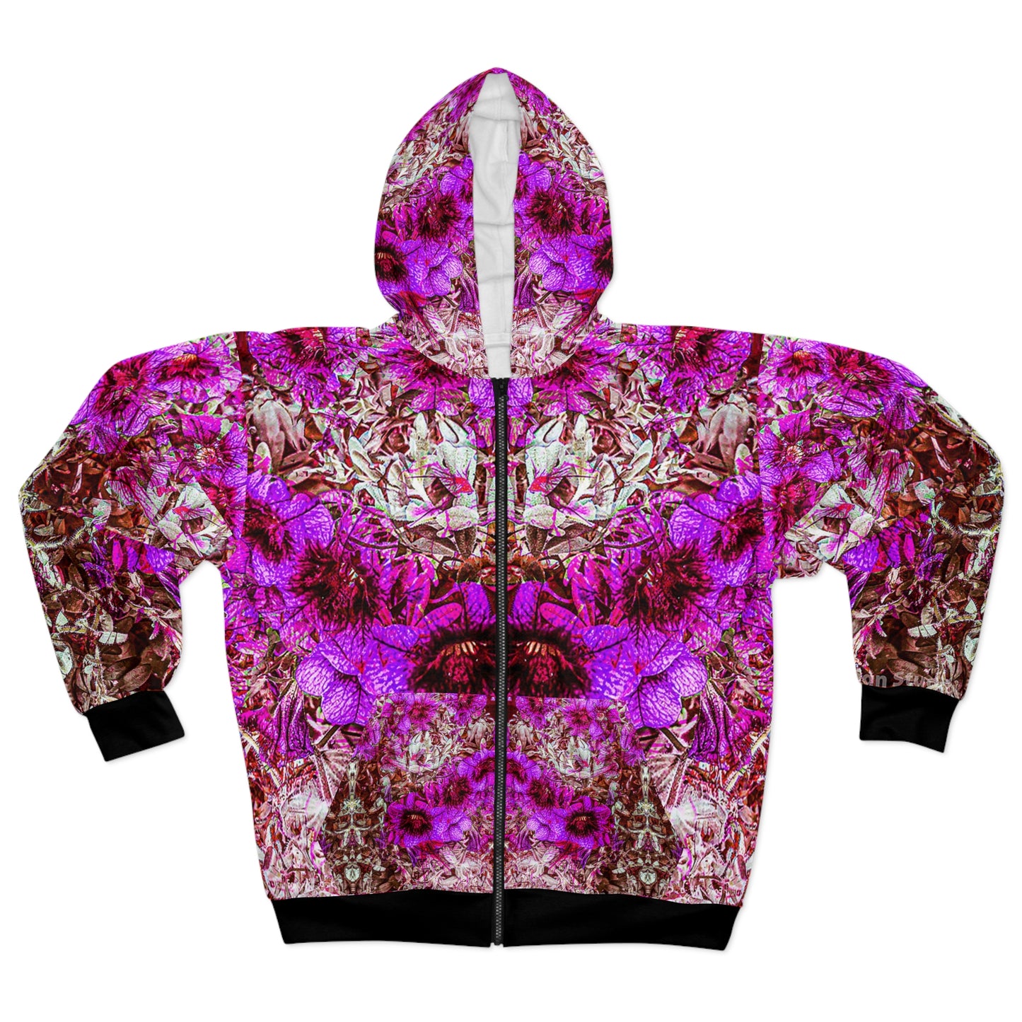 Darth Flower Power :: Pink :: Unisex Zip Hoodie