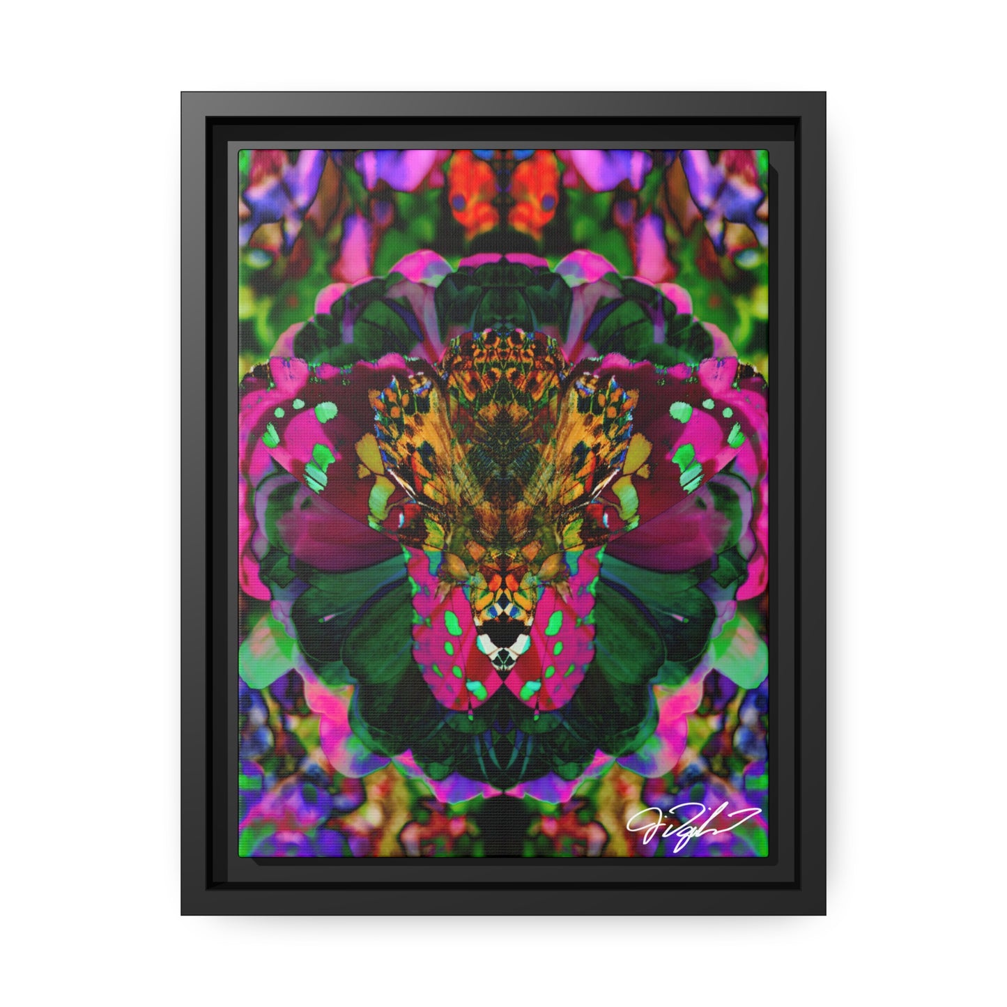 Butterfly Crowns of Aliens :: Matte Canvas, Black Frame