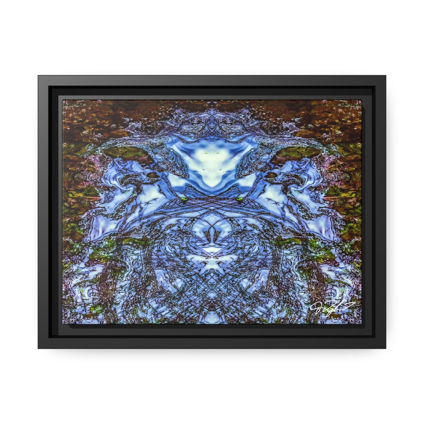 Foam Hearts Ripple :: Matte Canvas, Black Frame