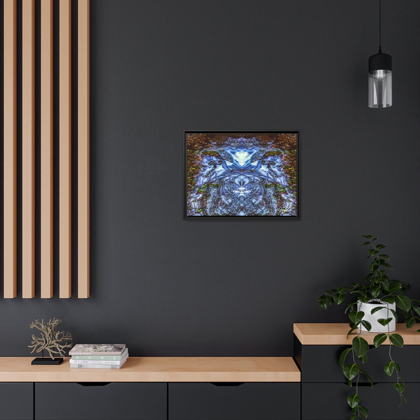 Foam Hearts Ripple :: Matte Canvas, Black Frame