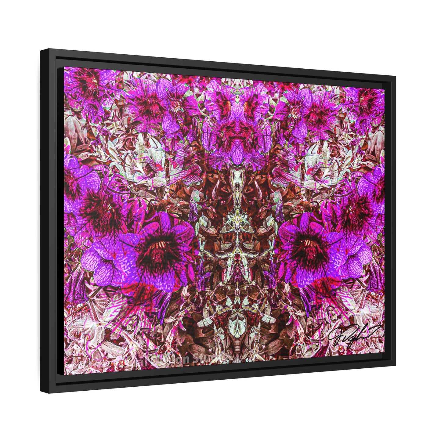 Darth Flower Power :: Pink :: Matte Canvas, Black Frame