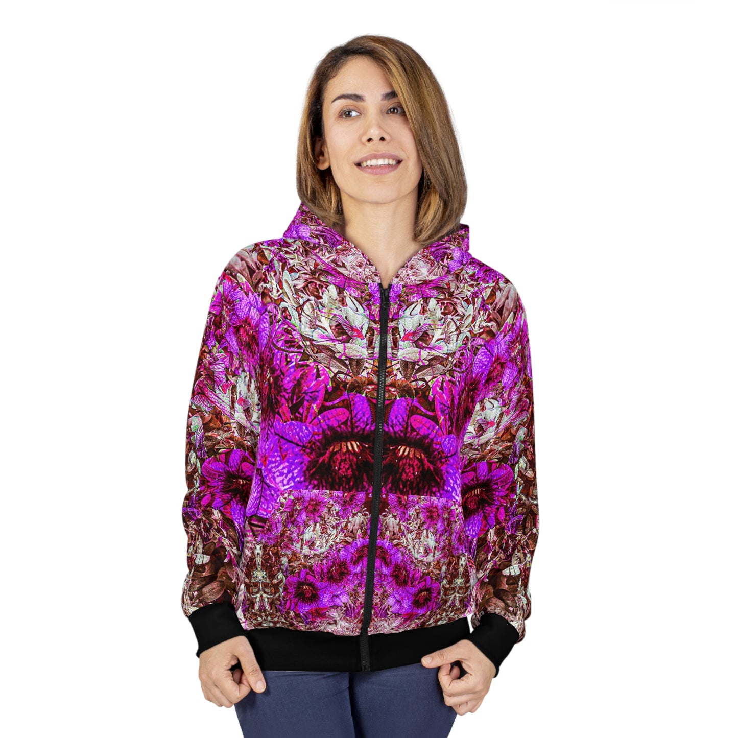 Darth Flower Power :: Pink :: Unisex Zip Hoodie