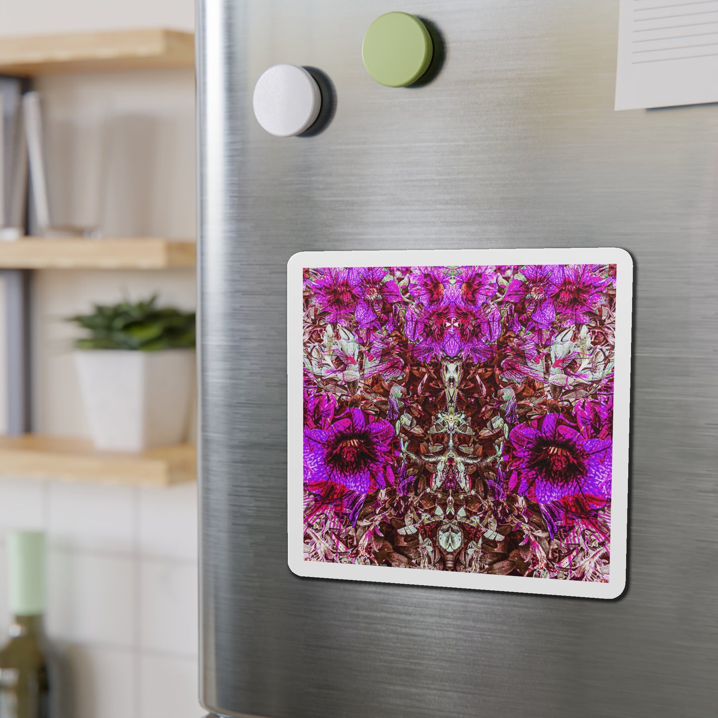 Darth Flower Power :: Pink :: Die-Cut Magnets