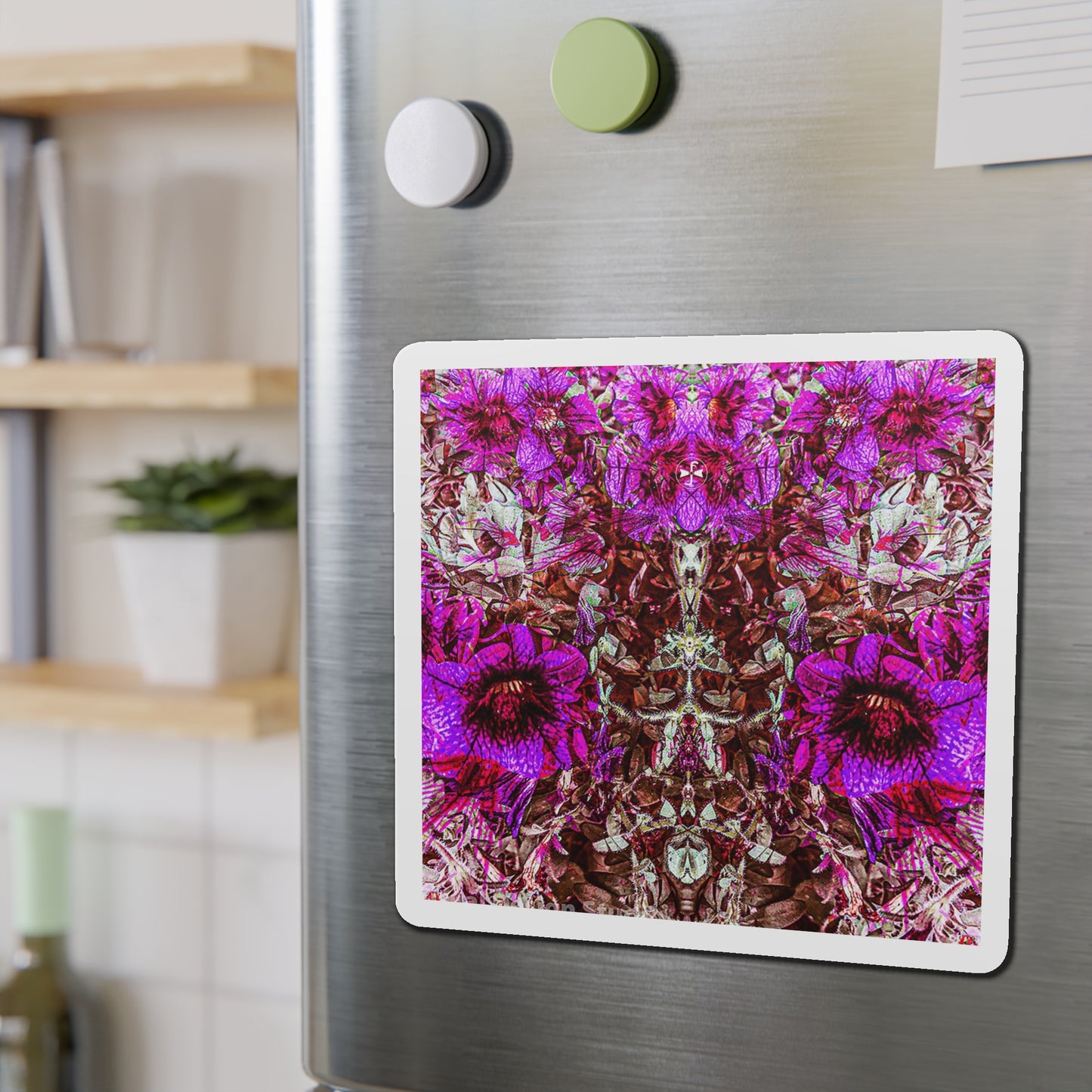 Darth Flower Power :: Pink :: Die-Cut Magnets