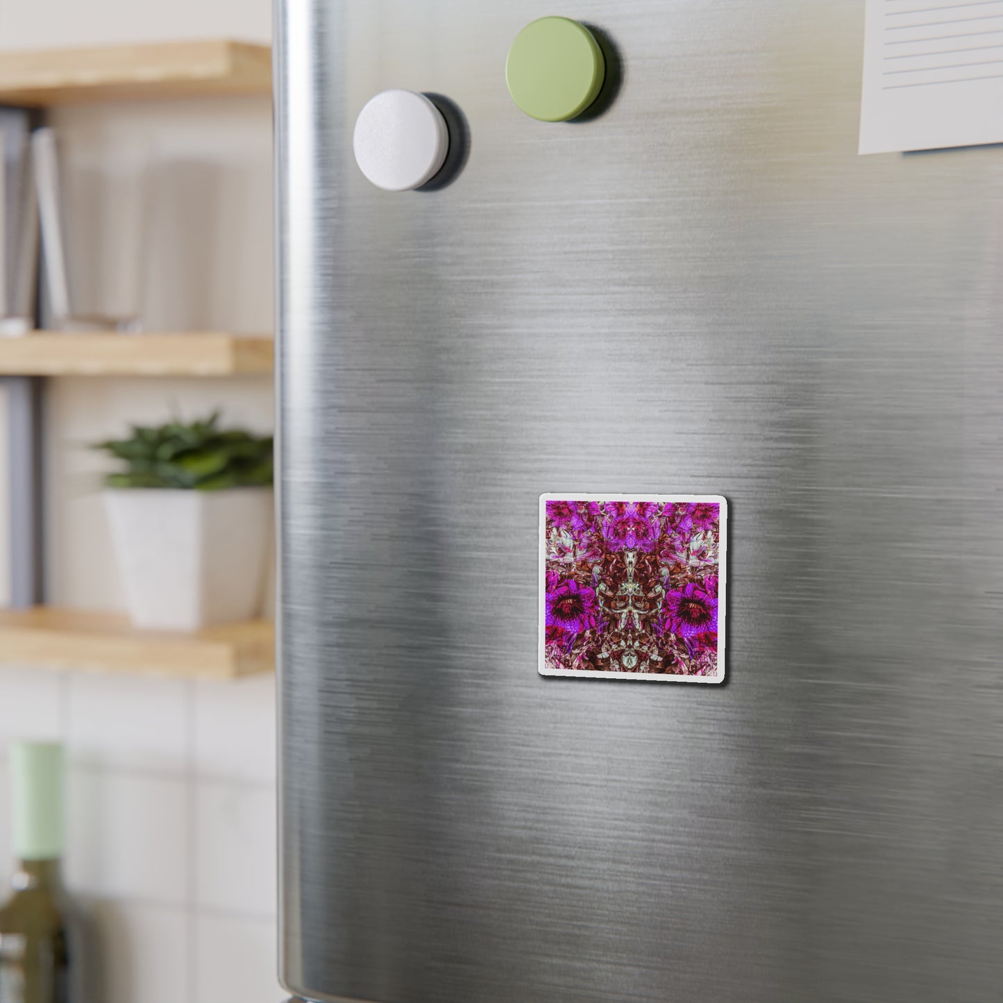 Darth Flower Power :: Pink :: Die-Cut Magnets