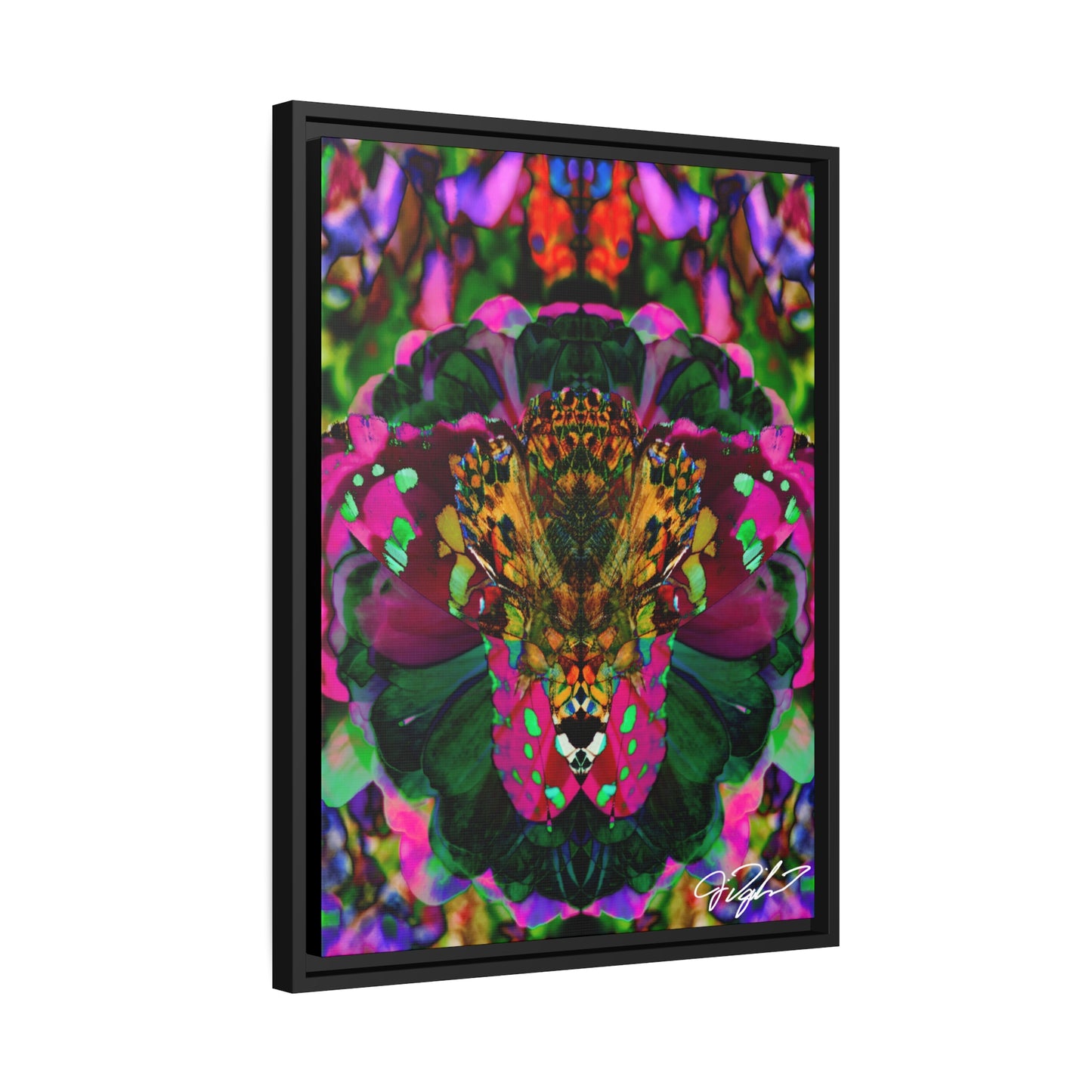 Butterfly Crowns of Aliens :: Matte Canvas, Black Frame