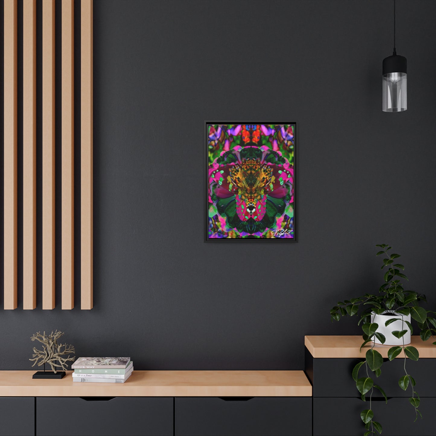Butterfly Crowns of Aliens :: Matte Canvas, Black Frame