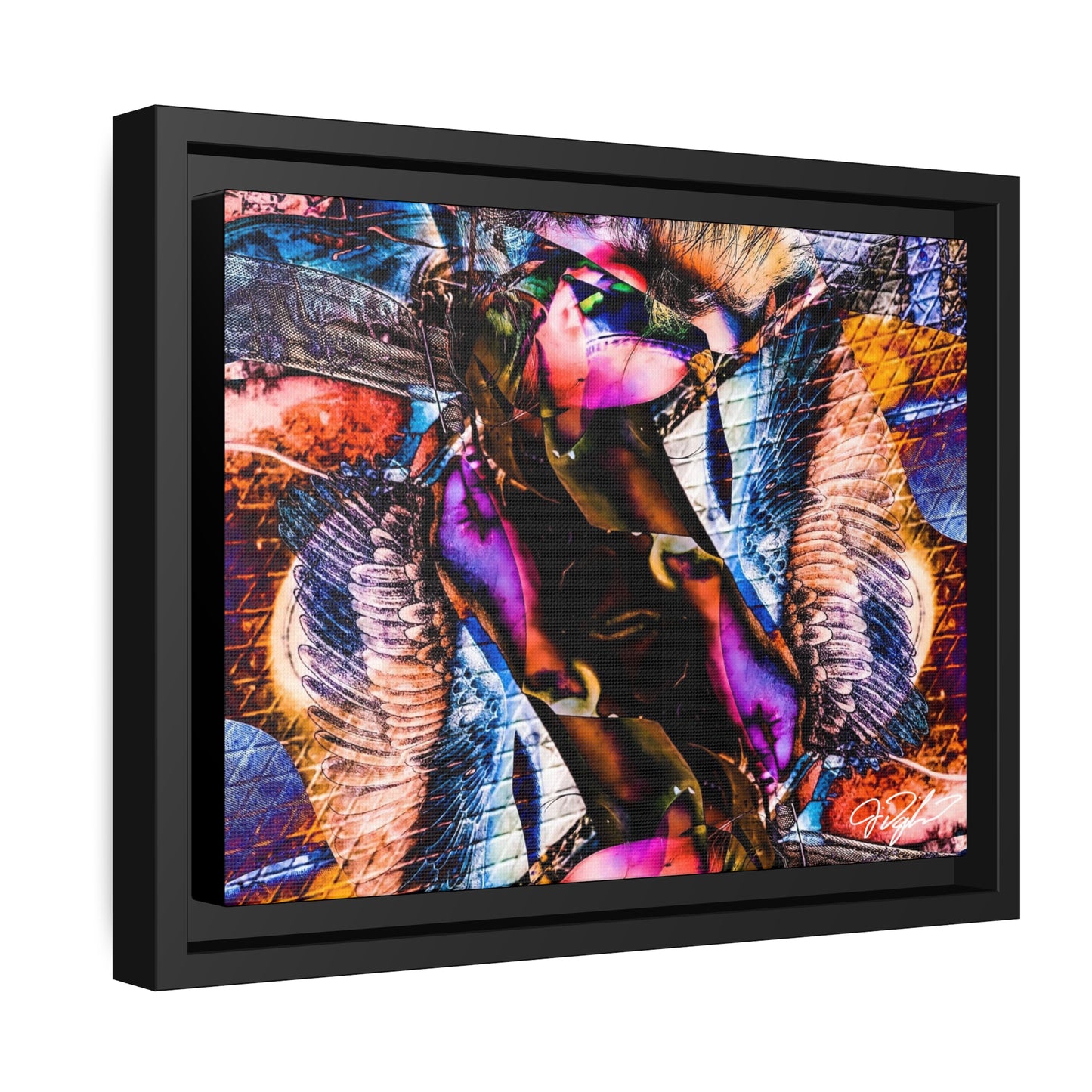 Finding Wings :: Matte Canvas, Black Frame