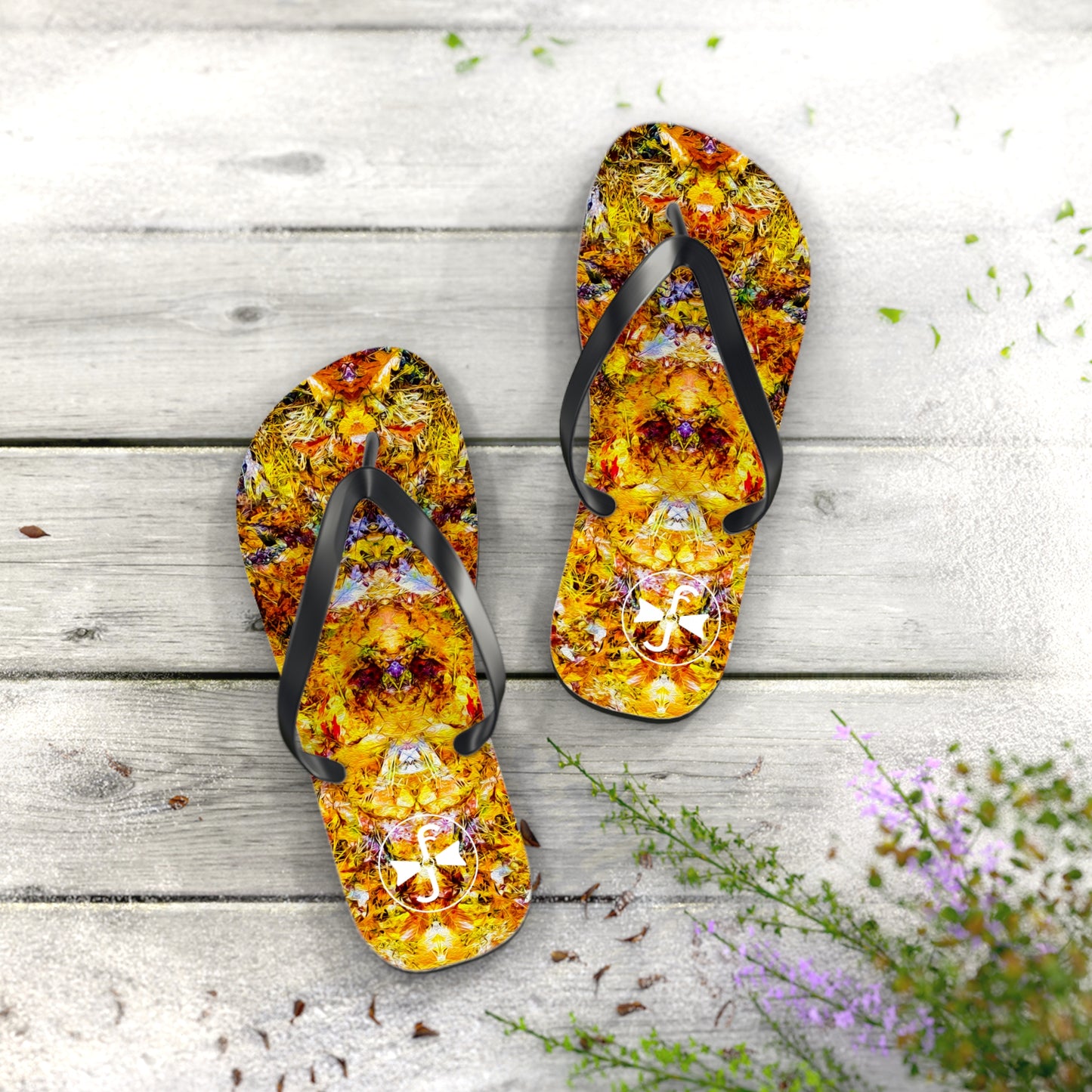 Fall of the Leaf Gods :: Orange :: Flip Flops