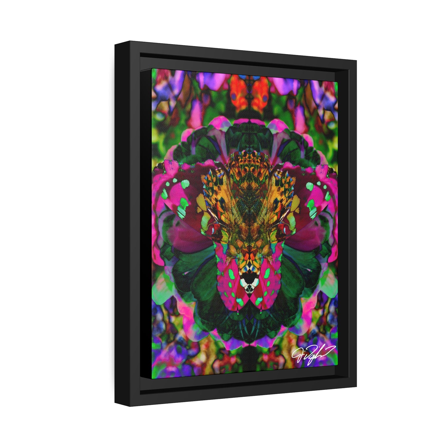 Butterfly Crowns of Aliens :: Matte Canvas, Black Frame