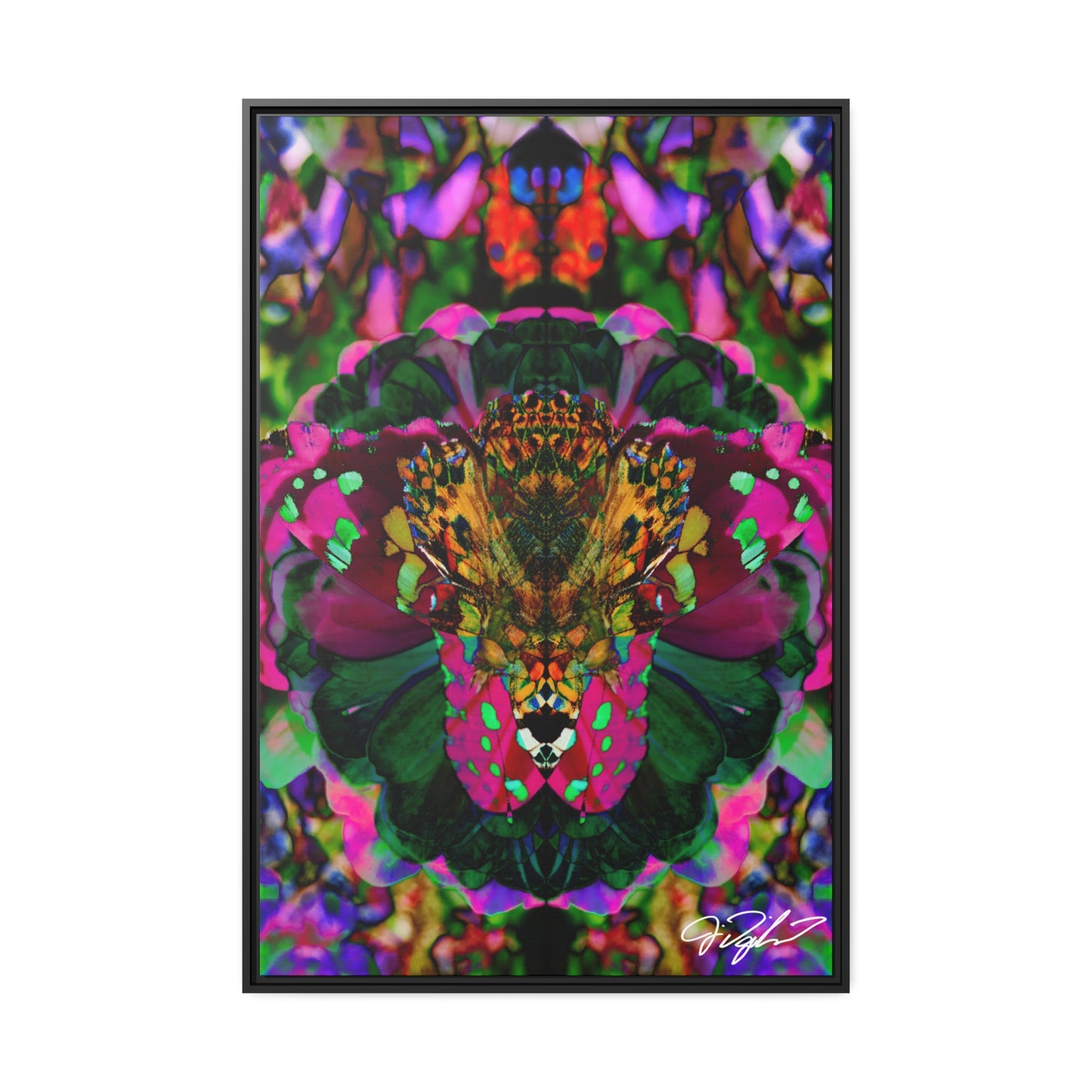 Butterfly Crowns of Aliens :: Matte Canvas, Black Frame