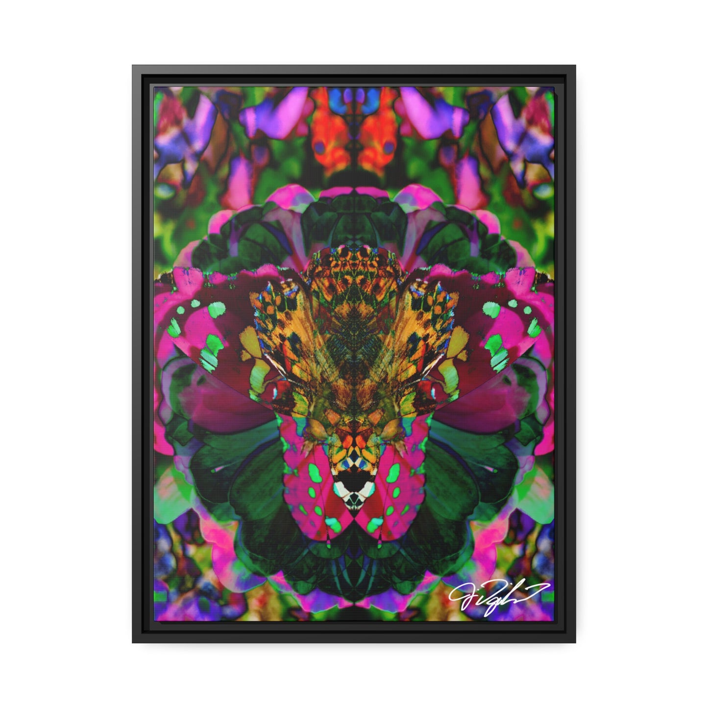 Butterfly Crowns of Aliens :: Matte Canvas, Black Frame