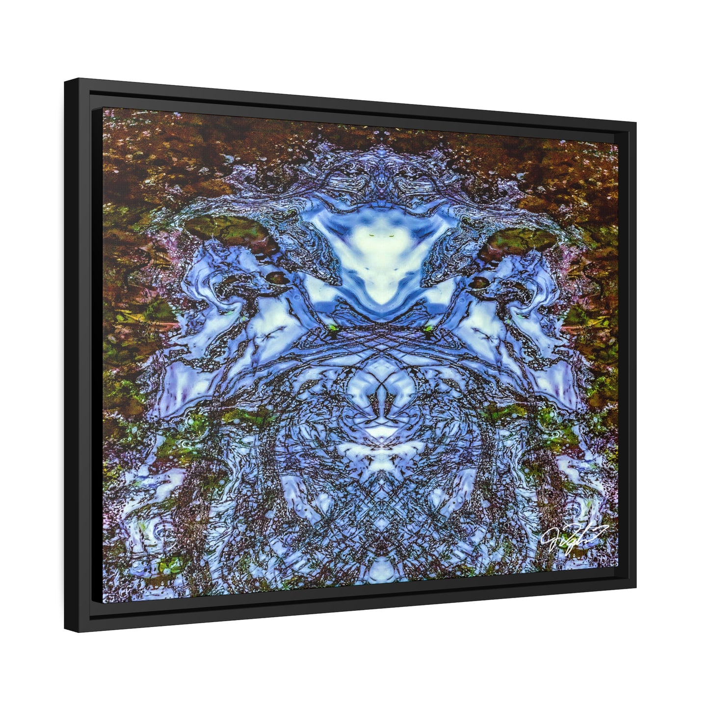 Foam Hearts Ripple :: Matte Canvas, Black Frame