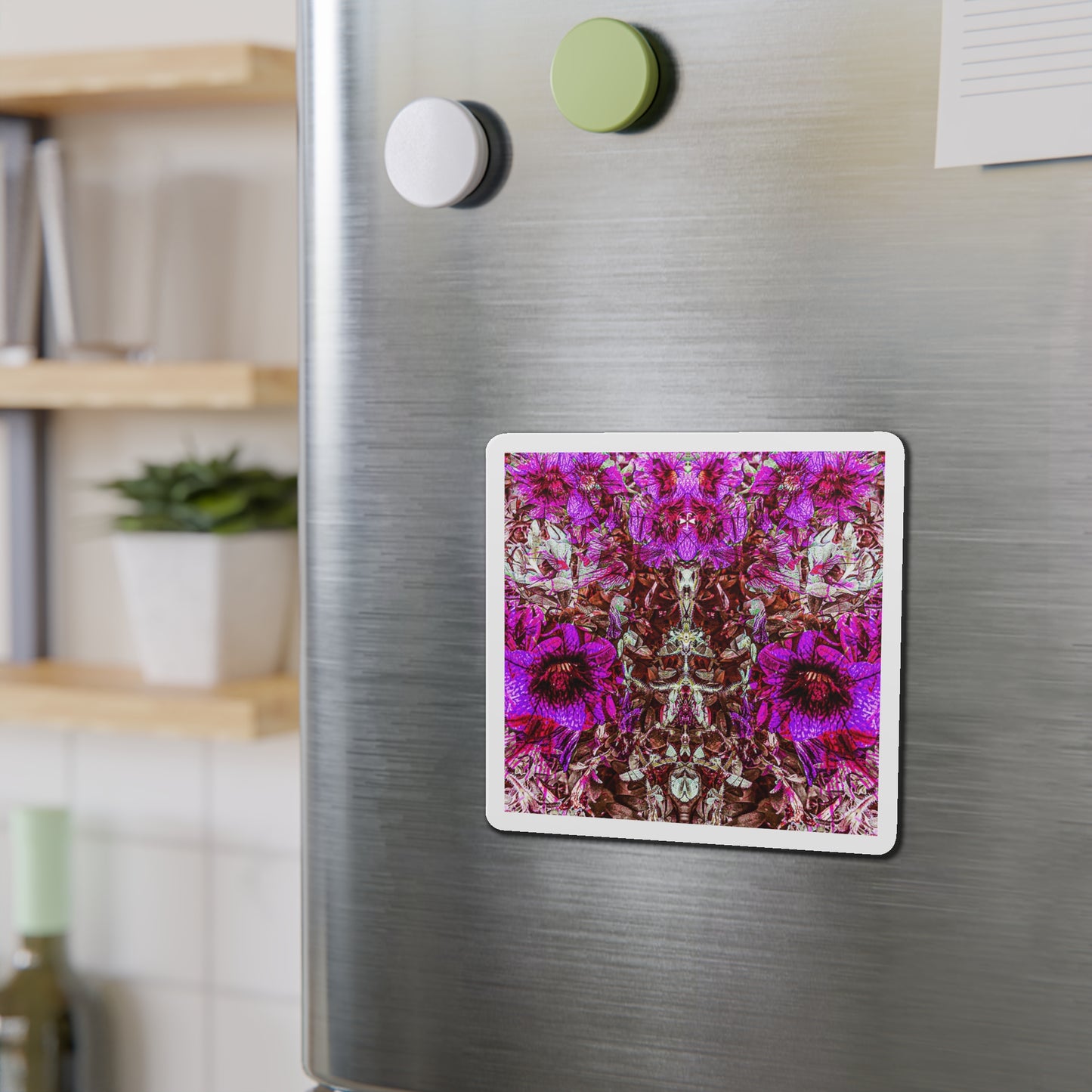 Darth Flower Power :: Pink :: Die-Cut Magnets