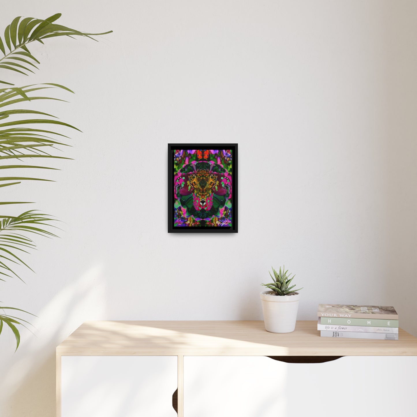 Butterfly Crowns of Aliens :: Matte Canvas, Black Frame