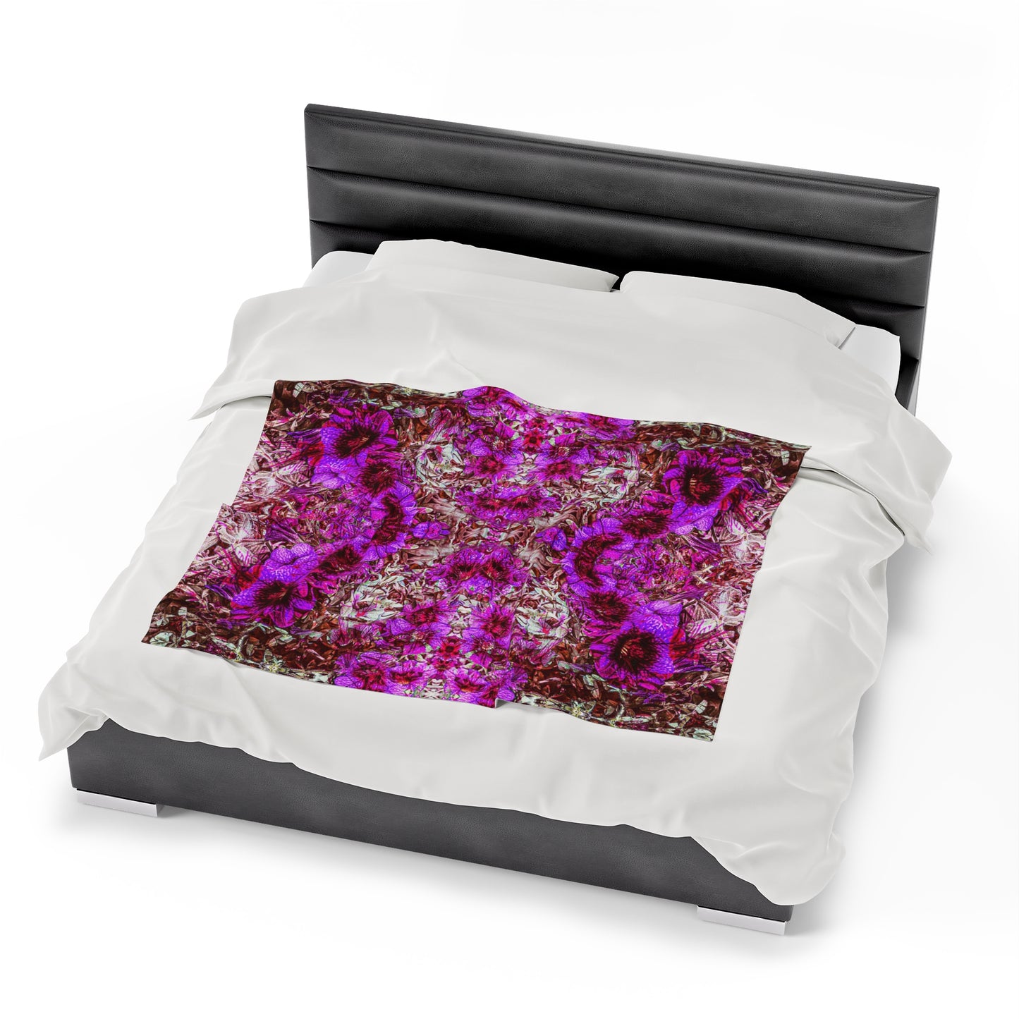 Darth Flower Power :: Pink :: Velveteen Plush Blanket