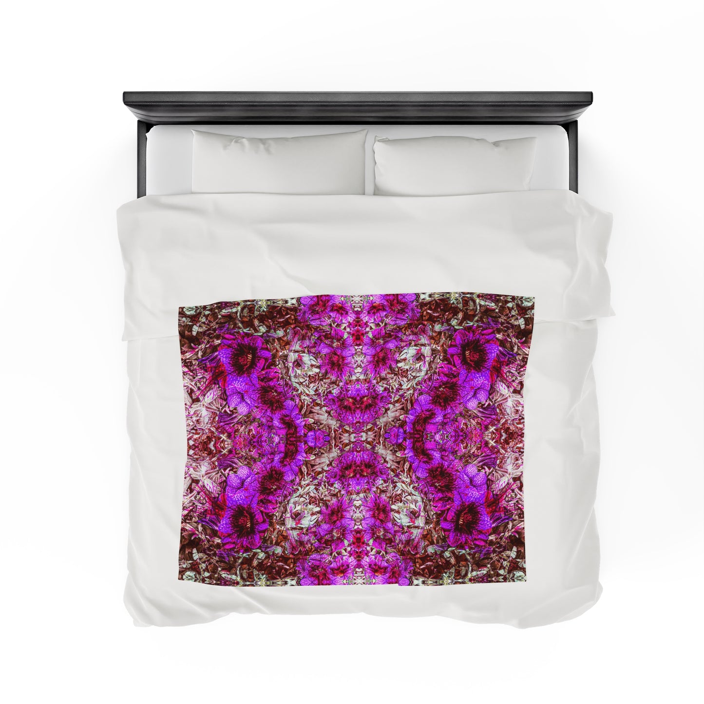Darth Flower Power :: Pink :: Velveteen Plush Blanket