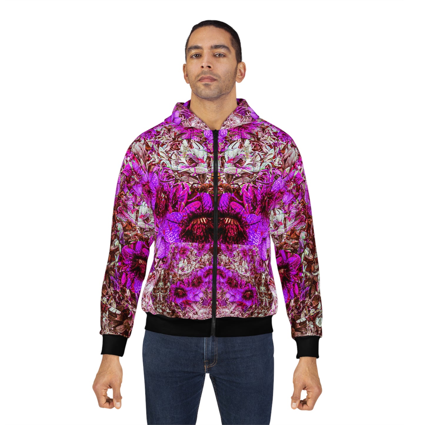 Darth Flower Power :: Pink :: Unisex Zip Hoodie