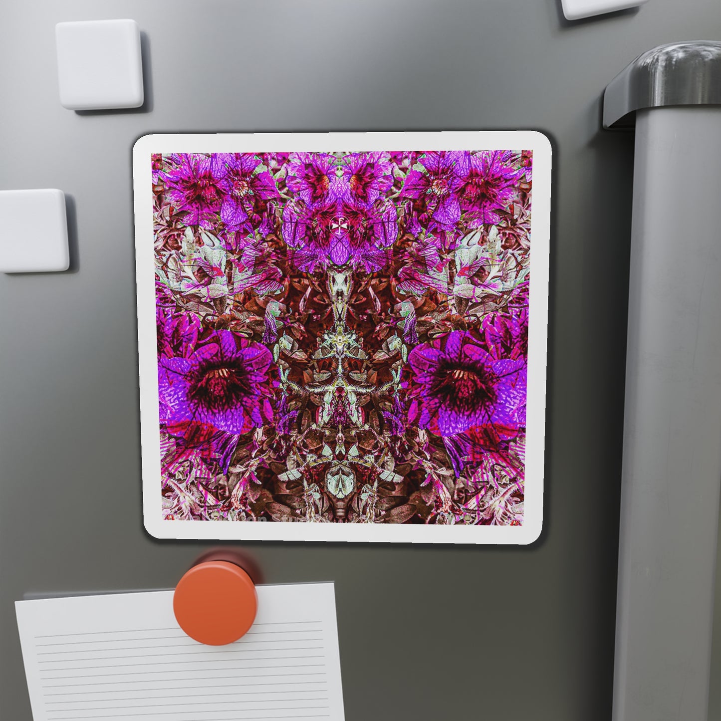Darth Flower Power :: Pink :: Die-Cut Magnets