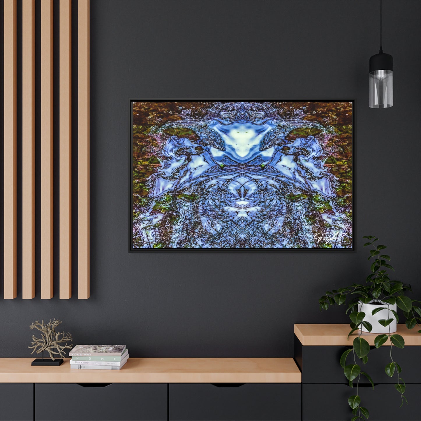 Foam Hearts Ripple :: Matte Canvas, Black Frame