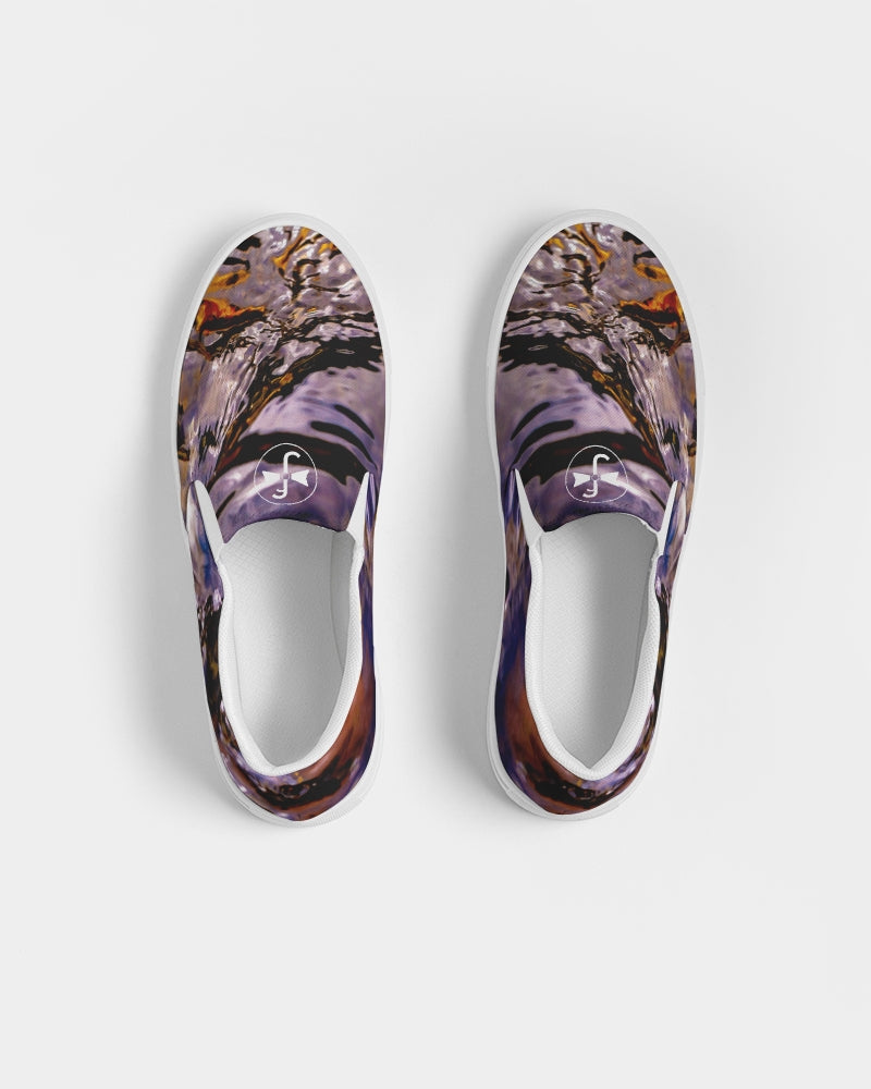 Delaware Ripples of Gold :: Women's Slip-On Canvas Shoe