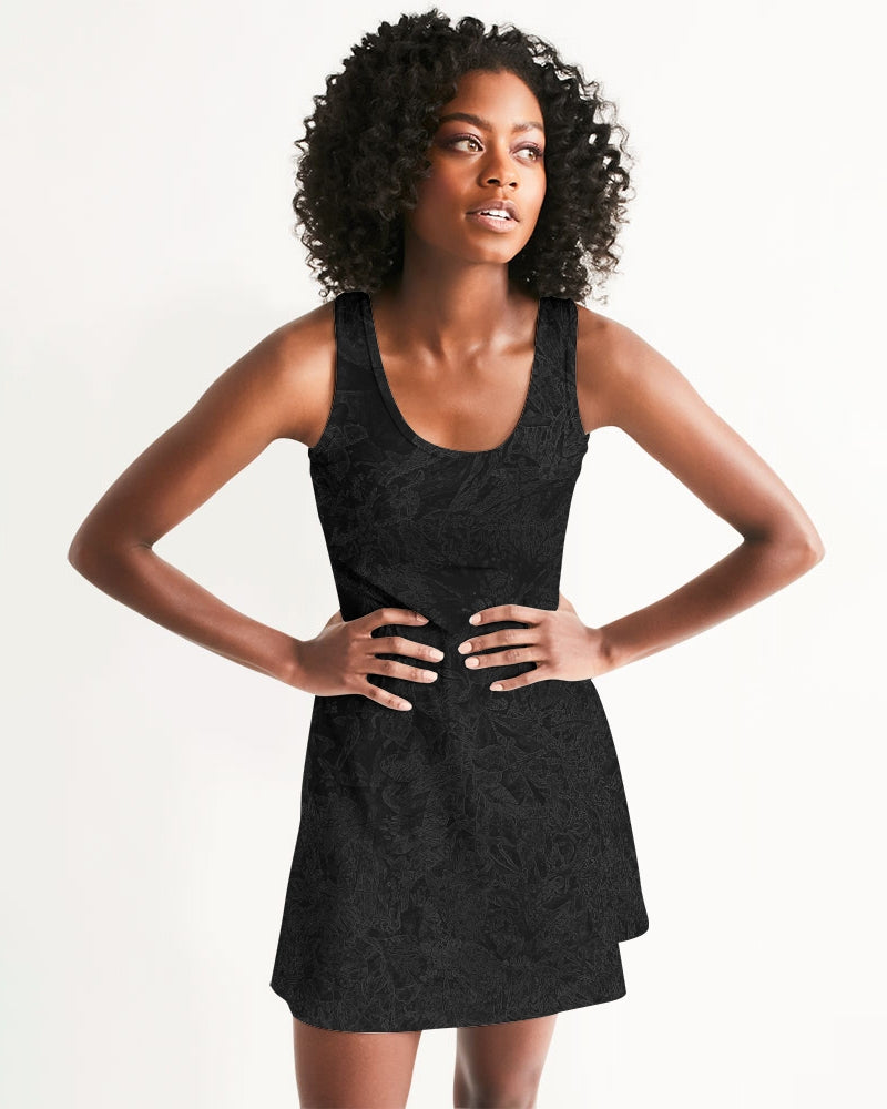 Darth Flower Power :: Black :: Women's Racerback Dress