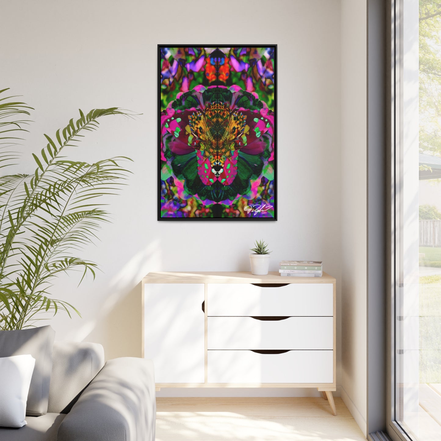 Butterfly Crowns of Aliens :: Matte Canvas, Black Frame