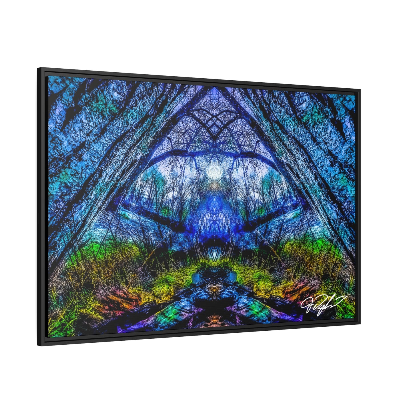 Diamond Tree Crystal :: Matte Canvas, Black Frame