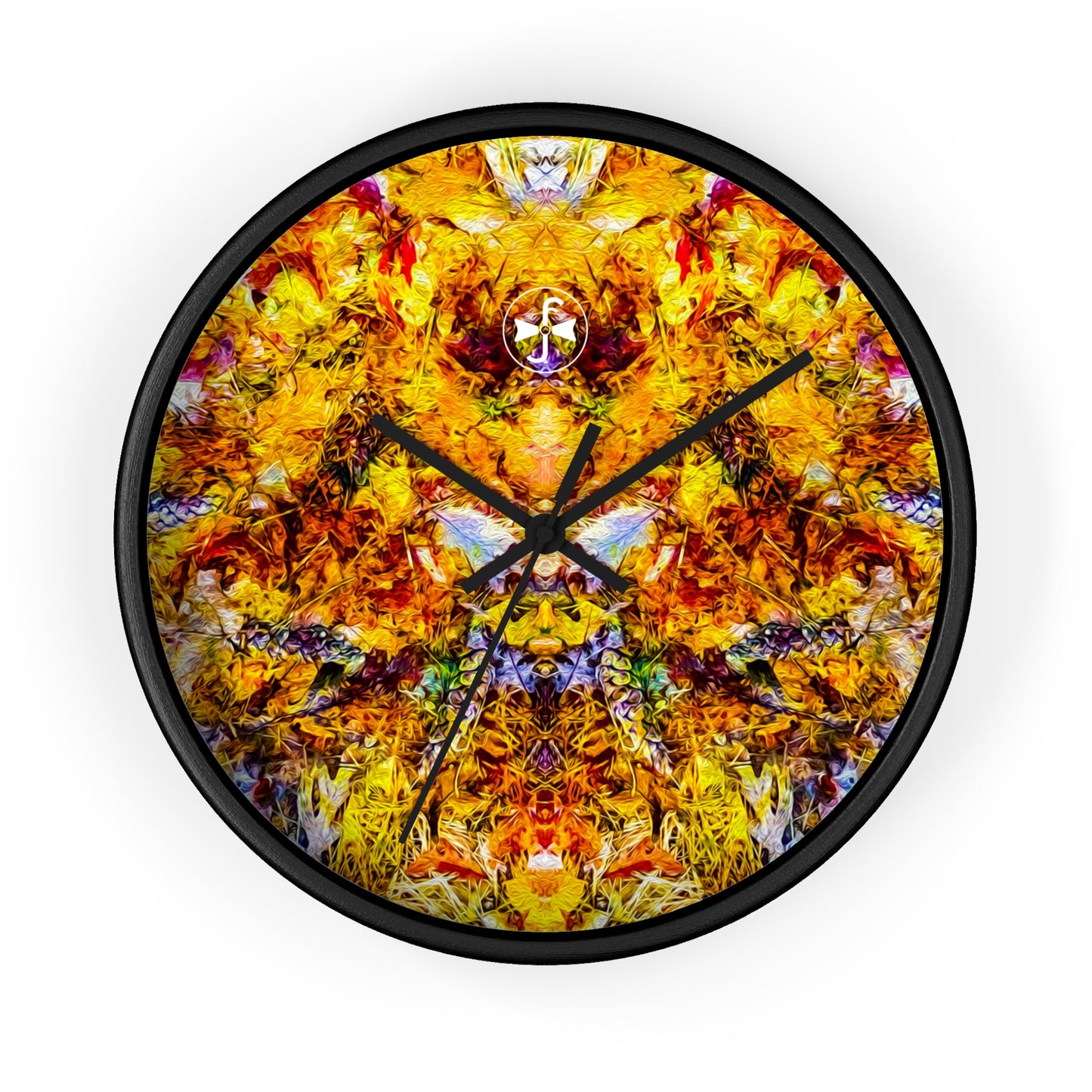 Fall of the Leaf Gods :: Orange :: Wall Clock