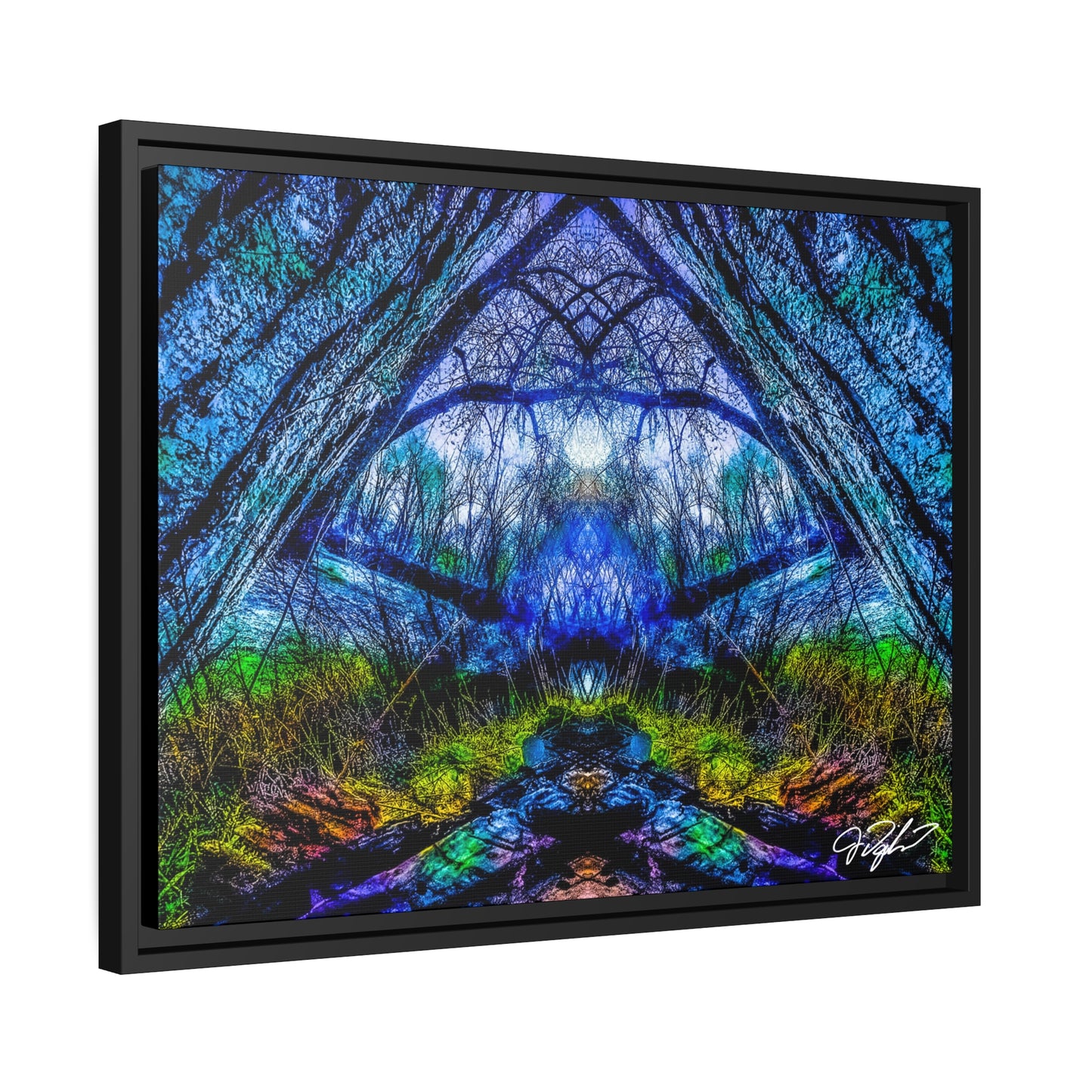Diamond Tree Crystal :: Matte Canvas, Black Frame