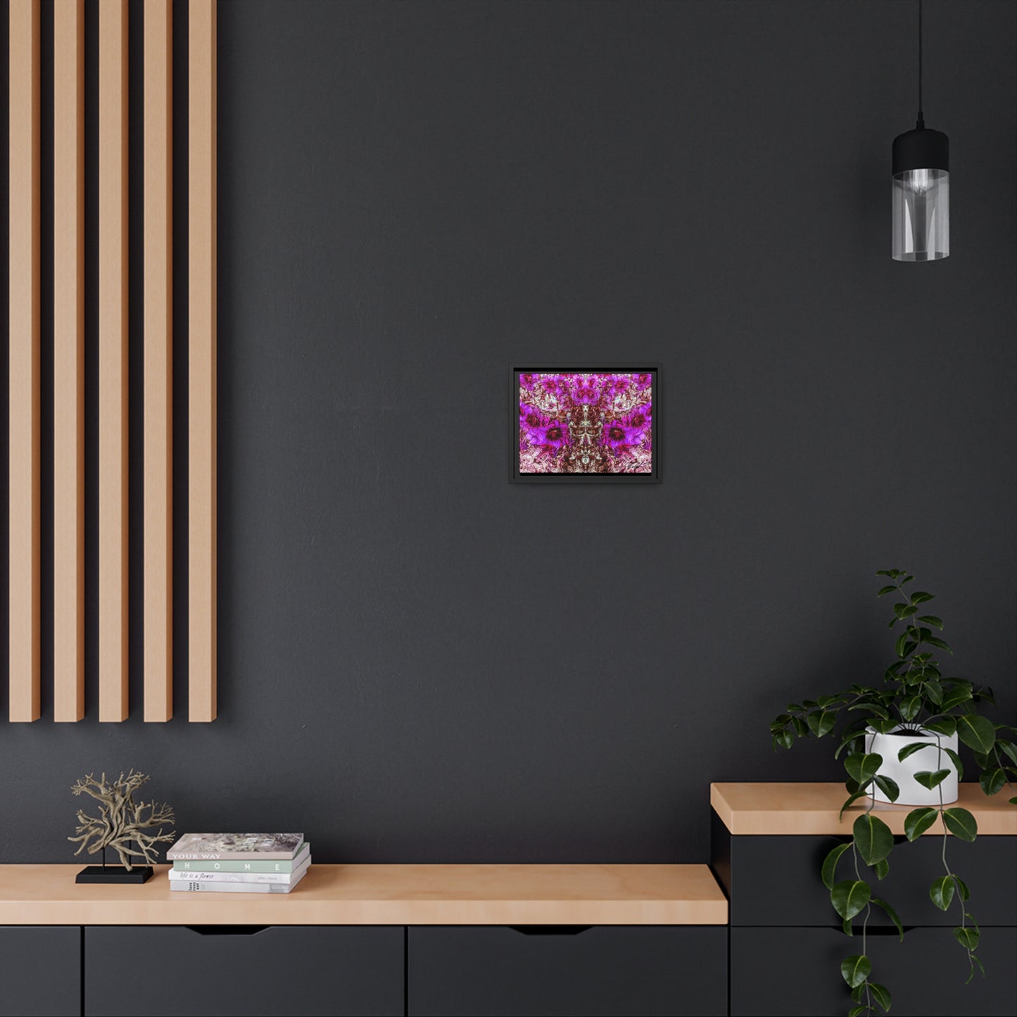 Darth Flower Power :: Pink :: Matte Canvas, Black Frame