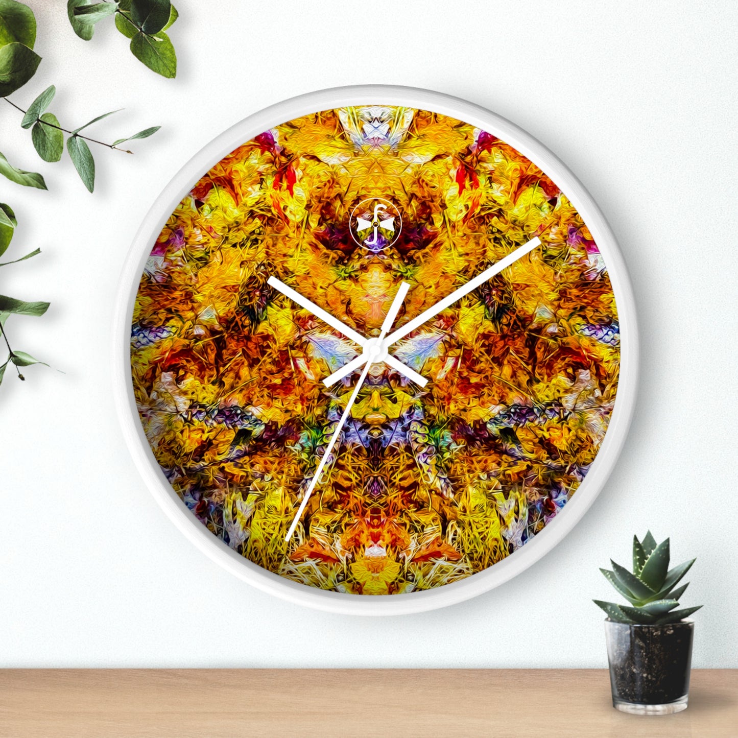 Fall of the Leaf Gods :: Orange :: Wall Clock