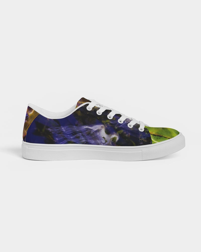 White Rider in Water Ripples Women's Faux-Leather Sneaker