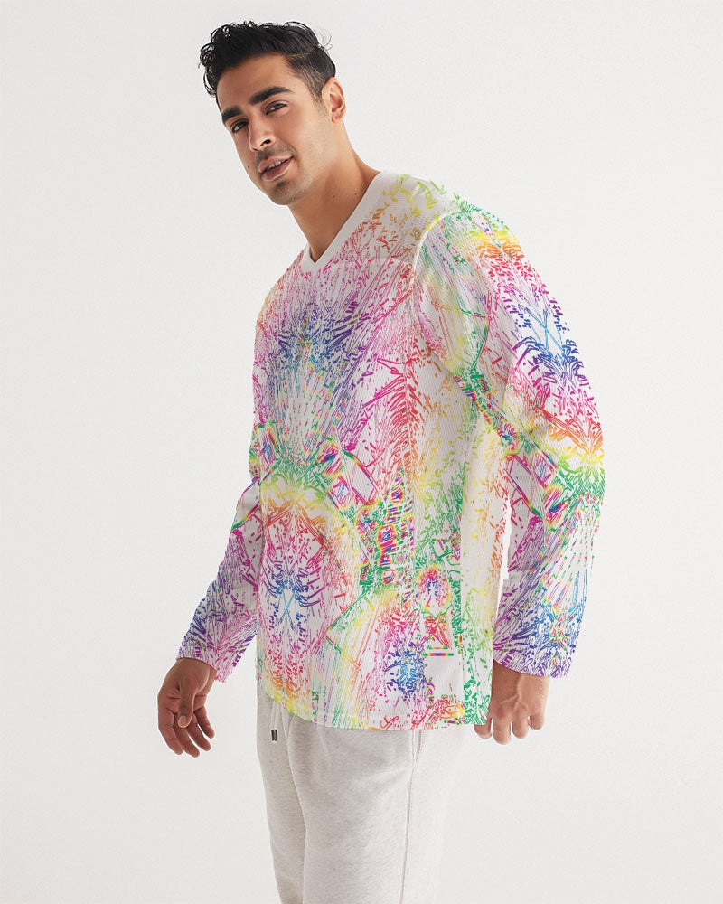 Palm Salad :: Rainbow :: Men's Long Sleeve Sports Jersey