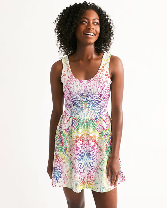 Palm Salad :: Rainbow :: Women's Scoop Neck Skater Dress
