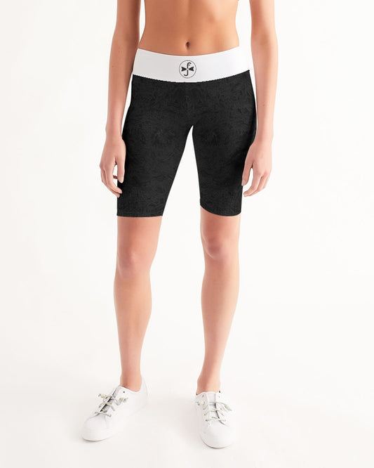 Darth Flower Power :: Black :: Women's Mid-Rise Bike Shorts