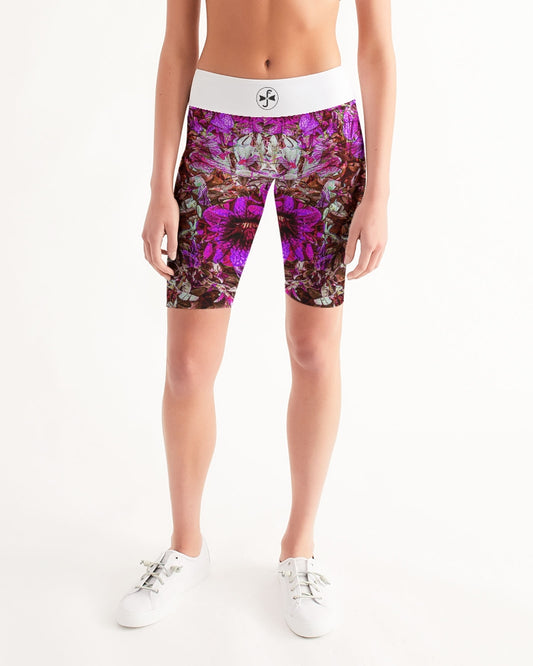 Darth Flower Power :: Pink :: Women's Mid-Rise Bike Shorts